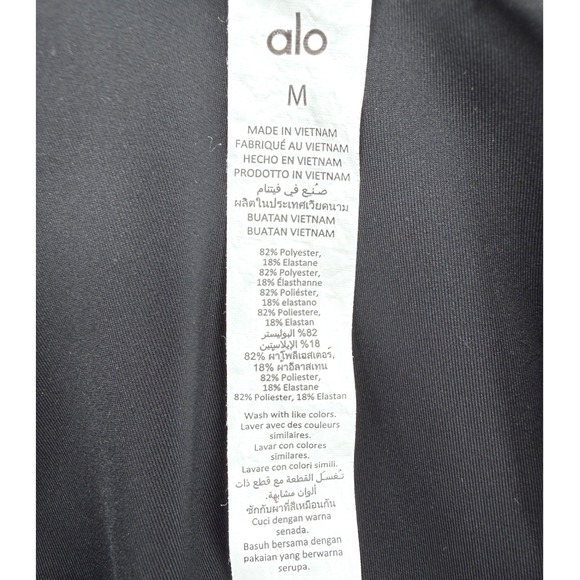 Alo Yoga Airlift High-Waist 7/8 Athletic Gym Athleisure Leggings Black Sheen M - Picture 4 of 8